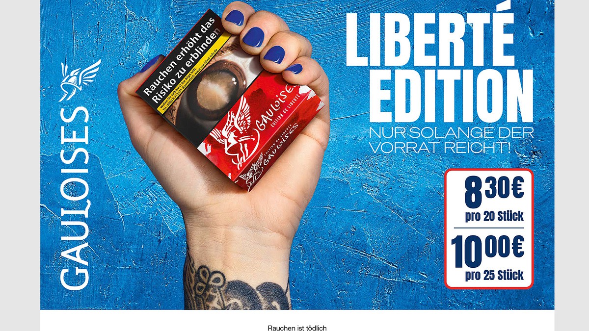 Sechs Sonderdesigns Limitierte Libert Edition Der Gauloises