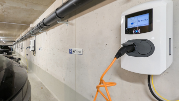 E-Ladepunkte in der Reemtsma-Zentrale in Hamburg