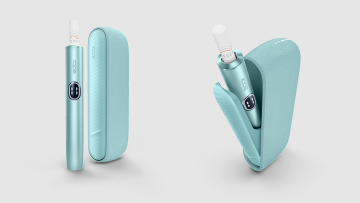 Iqos Iluma i Breeze Blue von vorne und oben