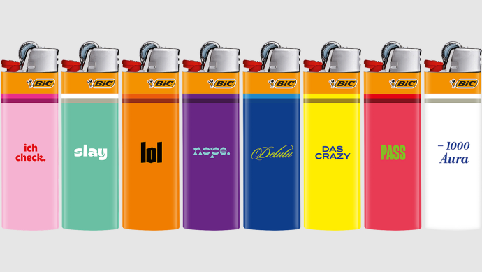 BIC Feuerzeug Rückseite