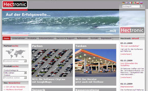 Neue Web-Auftritt von Hectronic: Ein neues Gesicht Hectronic Website 2010