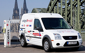 Der Ford Transit Connect Electric wird in Köln getestet.