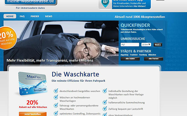 Neuer Besitzer, gleicher Webauftritt: Tyre24 übernimmt das Geschäft von meine-Waschstrasse.de.