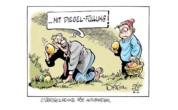 Ostergeschenke für Autofahrer ... mit Diesel-Füllung. 