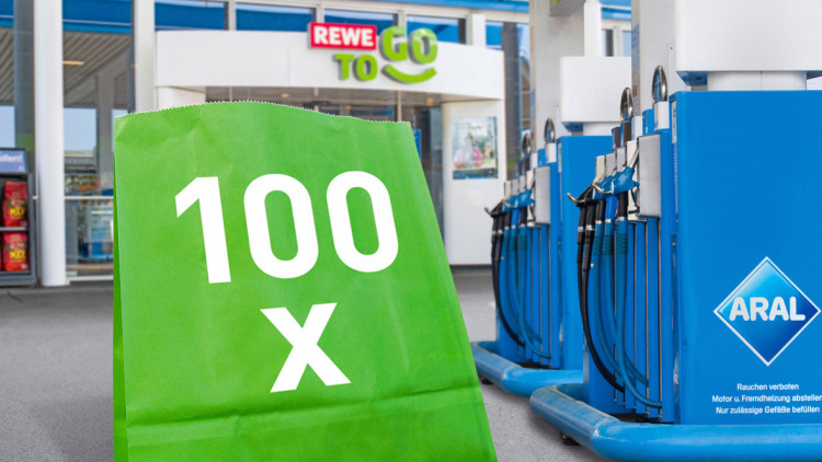 Jubiläum: Aral eröffnet 100. Tankstelle mit Rewe to go