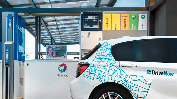 Total: Digitale Tankkarte für Drivenow