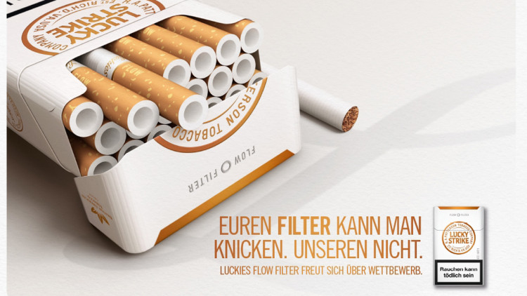Lucky Strike Flow Filter Werbung