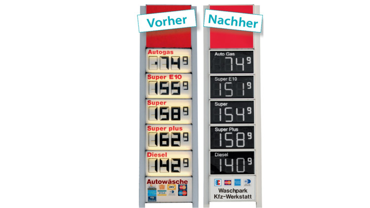 PWM: Nachrüstlösung für Preisanzeigen