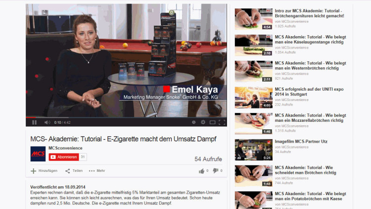 MCS: Video-Tutorial zum Thema E-Zigarette