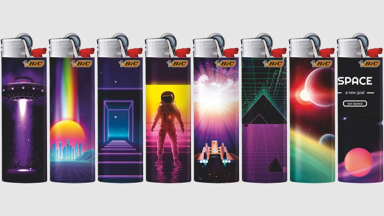 BIC Feuerzeuge der Reihe Space Trip