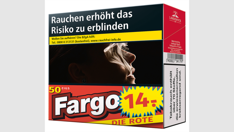 Ab Sommer: Fargo Zigarette "Die Rote" in der 50er-Packung Fargo Die Rote big pack