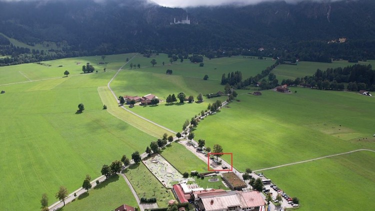 Ein Luftbild von Schwangau