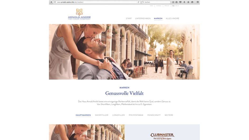 Arnold André präsentiert neue Website