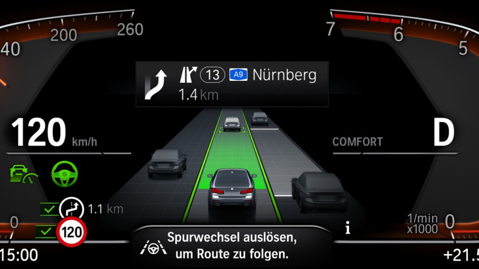 Navigationsassistent bei BMW