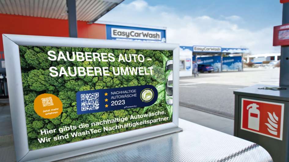 Ein Aufsteller für die Tankstelle. 